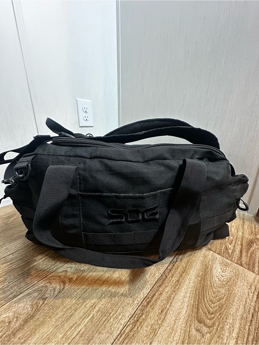 Sog Black Tactical Duffel with MOLLE Webbing